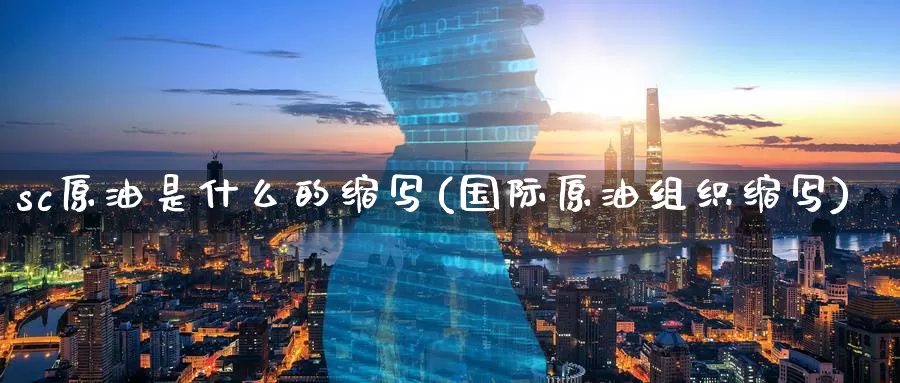 sc原油是什么的缩写(国际原油组织缩写)_https://www.zzcnk.com_纳指期货_第1张