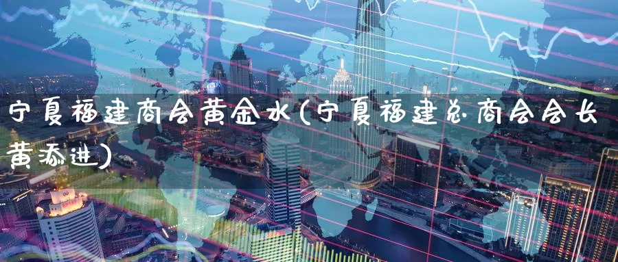 宁夏福建商会黄金水(宁夏福建总商会会长黄添进)_https://www.zzcnk.com_理财_第1张