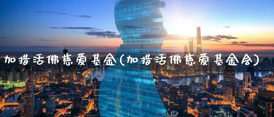 加措**慈爱基金(加措**慈爱基金会)_https://www.zzcnk.com_股票_第1张