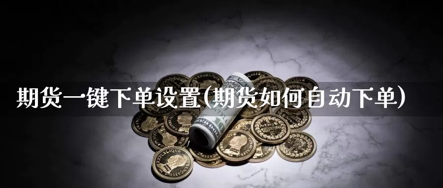 期货一键下单设置(期货如何自动下单)_https://www.zzcnk.com_内盘期货_第1张