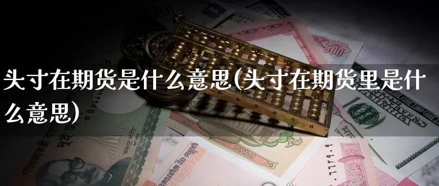头寸在期货是什么意思(头寸在期货里是什么意思)_https://www.zzcnk.com_期货_第1张