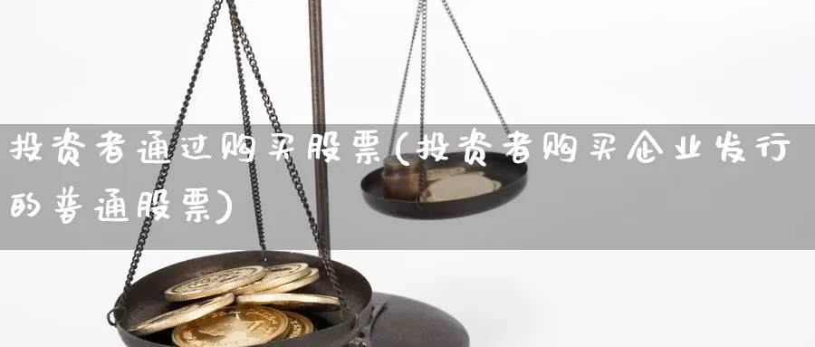 投资者通过购买股票(投资者购买企业发行的普通股票)_https://www.zzcnk.com_股票_第1张