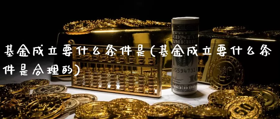 基金成立要什么条件是(基金成立要什么条件是合理的)_https://www.zzcnk.com_基金_第1张
