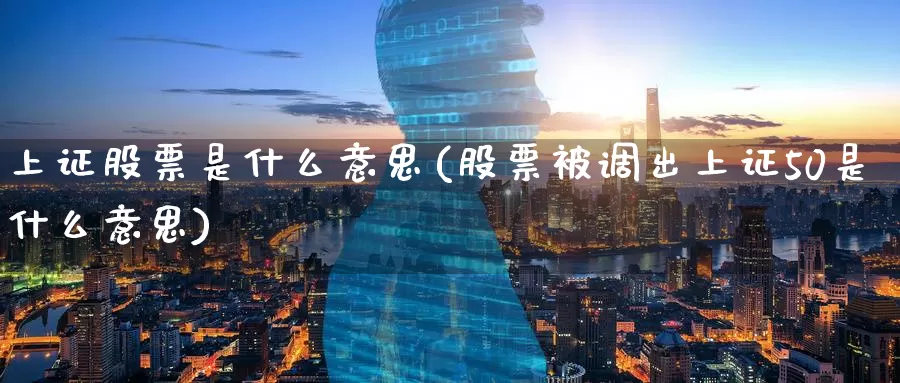 上证股票是什么意思(股票被调出上证50是什么意思)_https://www.zzcnk.com_内盘期货_第1张