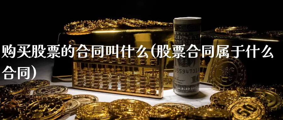 购买股票的合同叫什么(股票合同属于什么合同)_https://www.zzcnk.com_股票_第1张