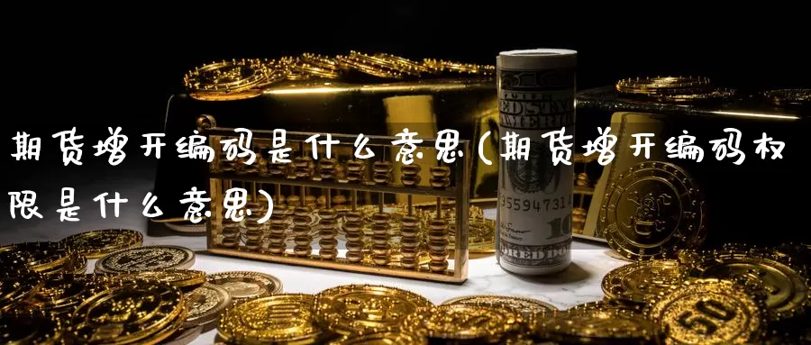期货增开编码是什么意思(期货增开编码权限是什么意思)_https://www.zzcnk.com_财经_第1张