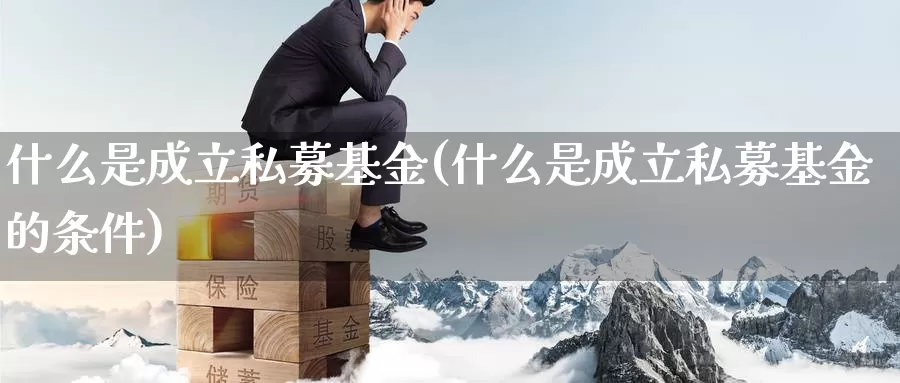什么是成立私募基金(什么是成立私募基金的条件)_https://www.zzcnk.com_基金_第1张
