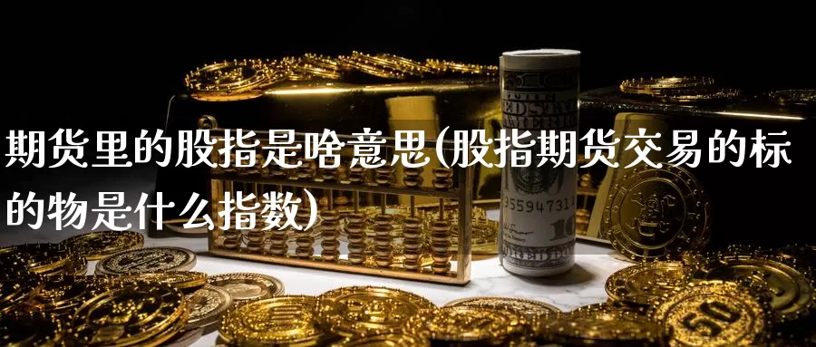 期货里的股指是啥意思(股指期货交易的标的物是什么指数)_https://www.zzcnk.com_原油期货_第1张