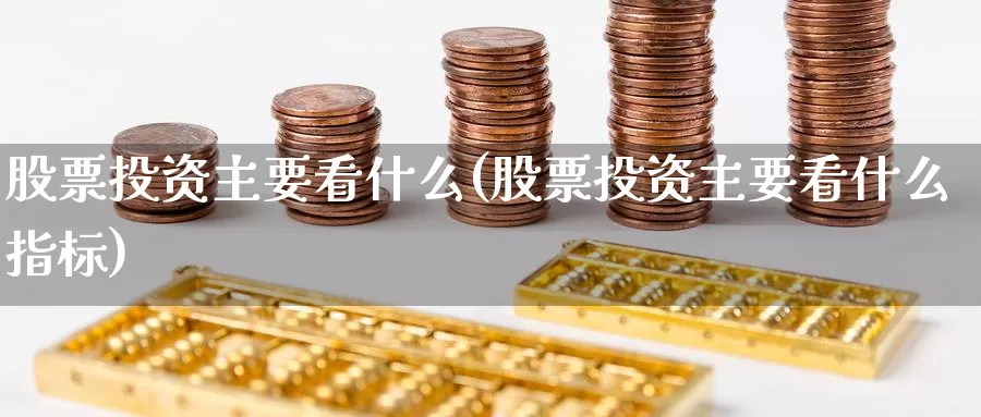 股票投资主要看什么(股票投资主要看什么指标)_https://www.zzcnk.com_股票_第1张