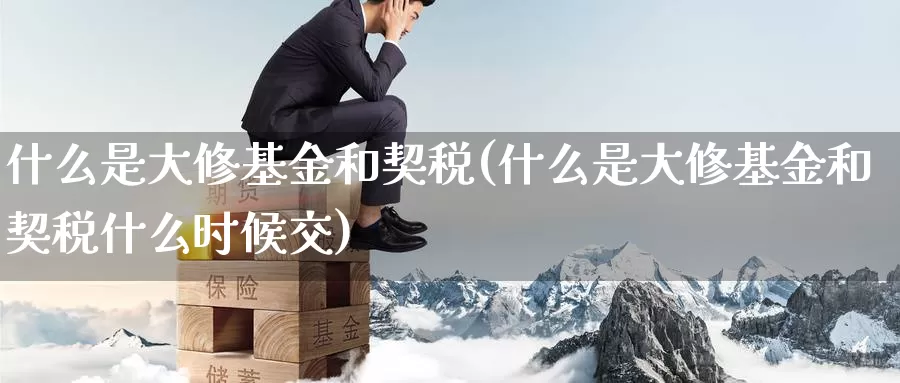 什么是大修基金和契税(什么是大修基金和契税什么时候交)_https://www.zzcnk.com_基金_第1张