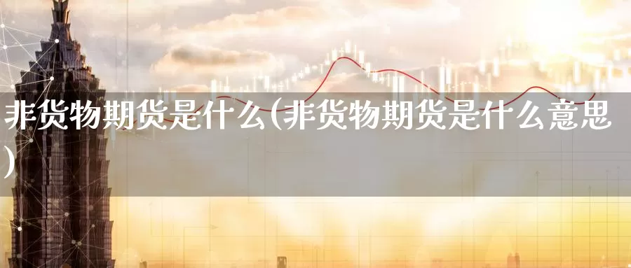 非货物期货是什么(非货物期货是什么意思)_https://www.zzcnk.com_期货_第1张