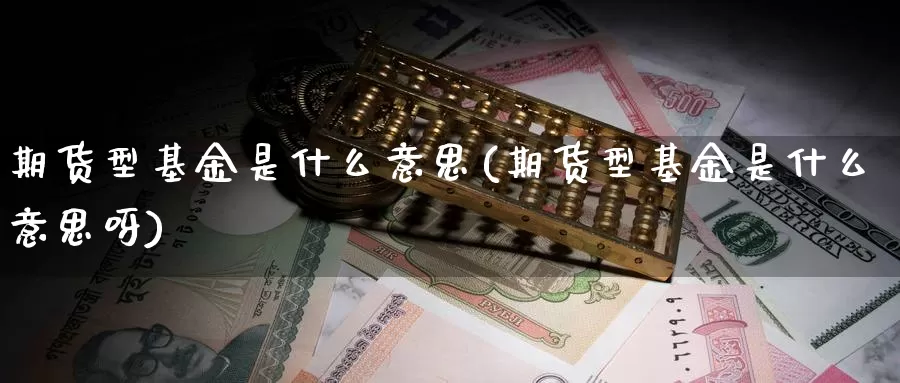 期货型基金是什么意思(期货型基金是什么意思呀)_https://www.zzcnk.com_期货_第1张