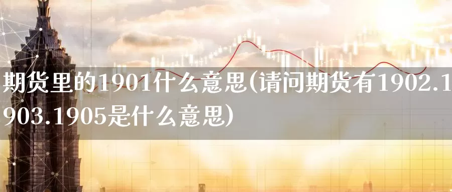 期货里的1901什么意思(请问期货有1902.1903.1905是什么意思)_https://www.zzcnk.com_期货直播_第1张