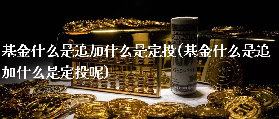 基金什么是追加什么是定投(基金什么是追加什么是定投呢)_https://www.zzcnk.com_基金_第1张