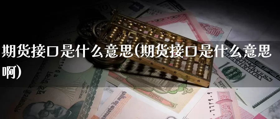 期货接口是什么意思(期货接口是什么意思啊)_https://www.zzcnk.com_股票_第1张