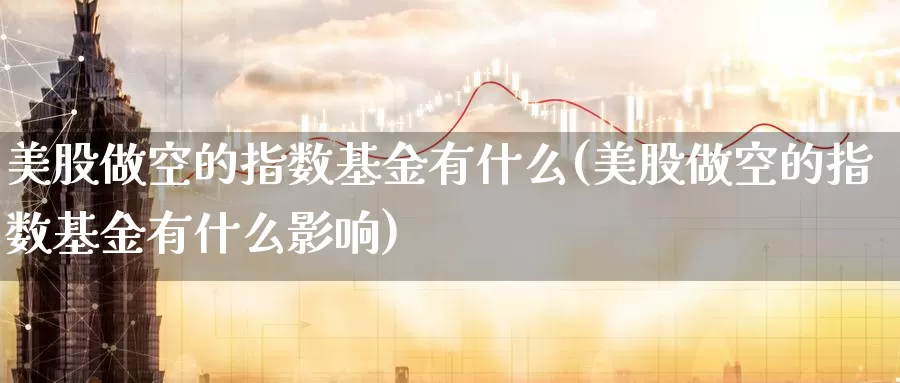 美股做空的指数基金有什么(美股做空的指数基金有什么影响)_https://www.zzcnk.com_理财_第1张