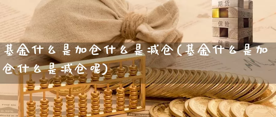 基金什么是加仓什么是减仓(基金什么是加仓什么是减仓呢)_https://www.zzcnk.com_基金_第1张