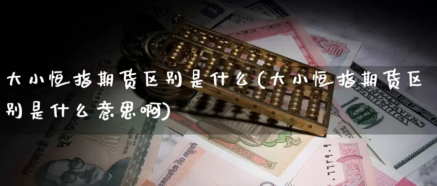 大小恒指期货区别是什么(大小恒指期货区别是什么意思啊)_https://www.zzcnk.com_纳指期货_第1张