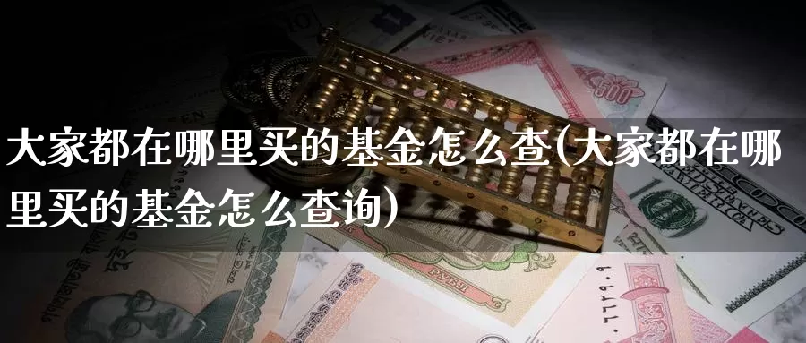 大家都在哪里买的基金怎么查(大家都在哪里买的基金怎么查询)_https://www.zzcnk.com_基金_第1张