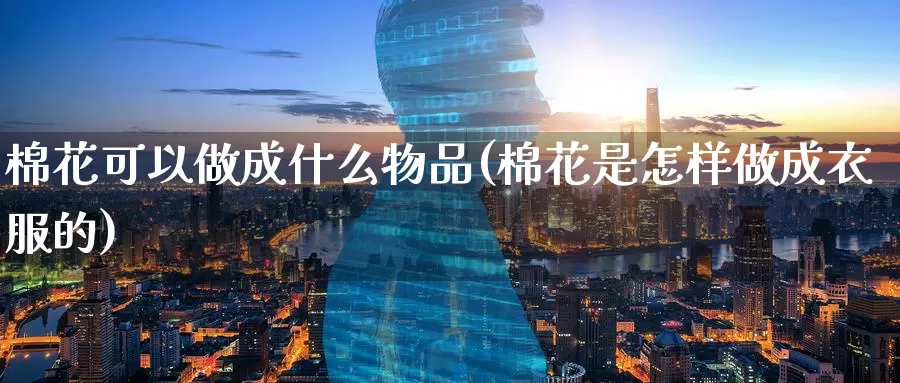 棉花可以做成什么物品(棉花是怎样做成衣服的)_https://www.zzcnk.com_原油期货_第1张