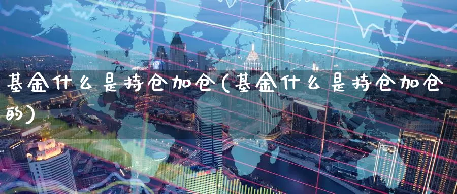 基金什么是持仓加仓(基金什么是持仓加仓的)_https://www.zzcnk.com_基金_第1张