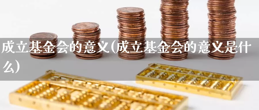 成立基金会的意义(成立基金会的意义是什么)_https://www.zzcnk.com_基金_第1张