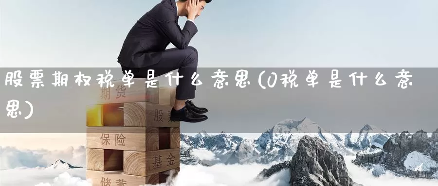 股票期权税单是什么意思(0税单是什么意思)_https://www.zzcnk.com_纳指期货_第1张