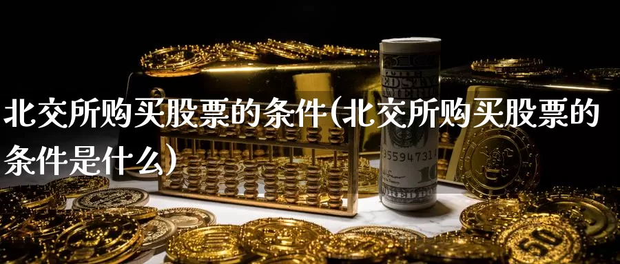 北交所购买股票的条件(北交所购买股票的条件是什么)_https://www.zzcnk.com_股票_第1张