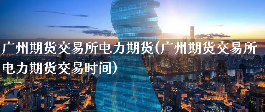 广州期货交易所电力期货(广州期货交易所电力期货交易时间)_https://www.zzcnk.com_恒生指数_第1张