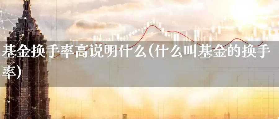 基金换手率高说明什么(什么叫基金的换手率)_https://www.zzcnk.com_恒生指数_第1张