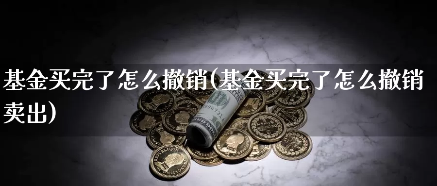 基金买完了怎么撤销(基金买完了怎么撤销卖出)_https://www.zzcnk.com_基金_第1张