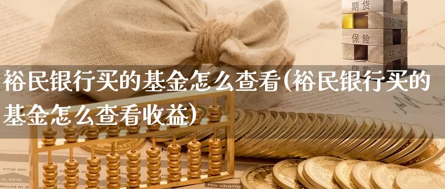 裕民银行买的基金怎么查看(裕民银行买的基金怎么查看收益)_https://www.zzcnk.com_基金_第1张