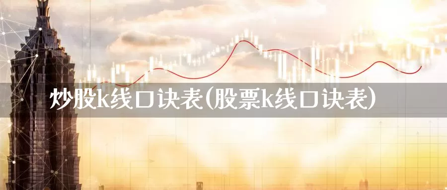 炒股k线口诀表(股票k线口诀表)_https://www.zzcnk.com_原油期货_第1张