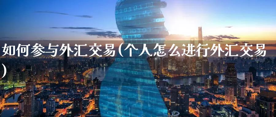 如何参与外汇交易(个人怎么进行外汇交易)_https://www.zzcnk.com_股指期货_第1张