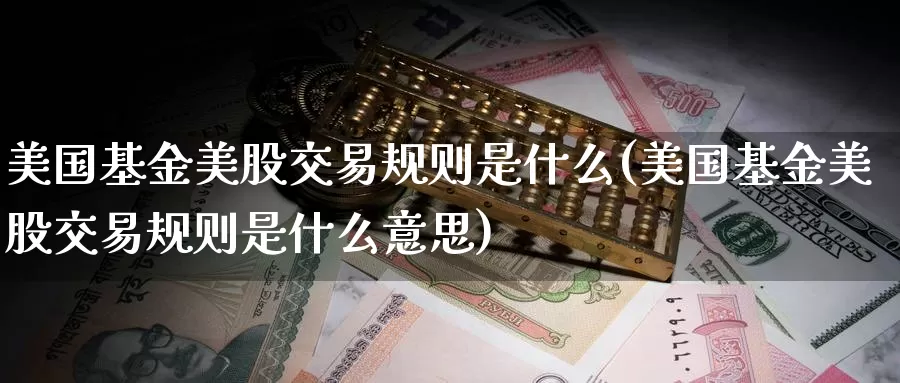 美国基金美股交易规则是什么(美国基金美股交易规则是什么意思)_https://www.zzcnk.com_理财_第1张