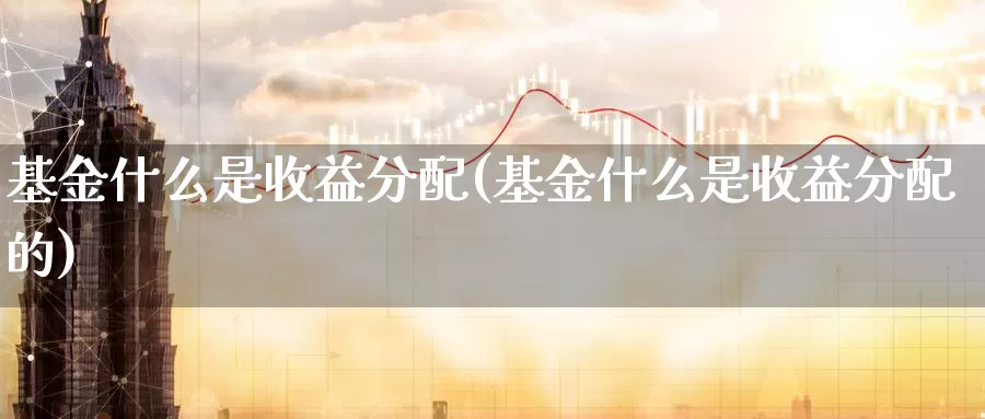 基金什么是收益分配(基金什么是收益分配的)_https://www.zzcnk.com_基金_第1张