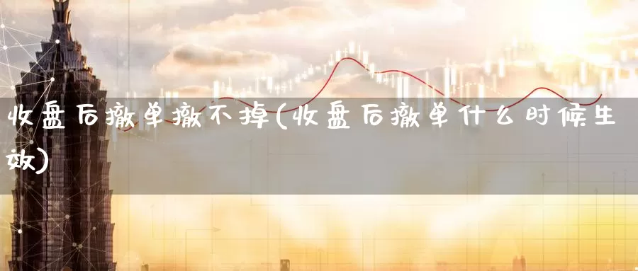 收盘后撤单撤不掉(收盘后撤单什么时候生效)_https://www.zzcnk.com_恒生指数_第1张