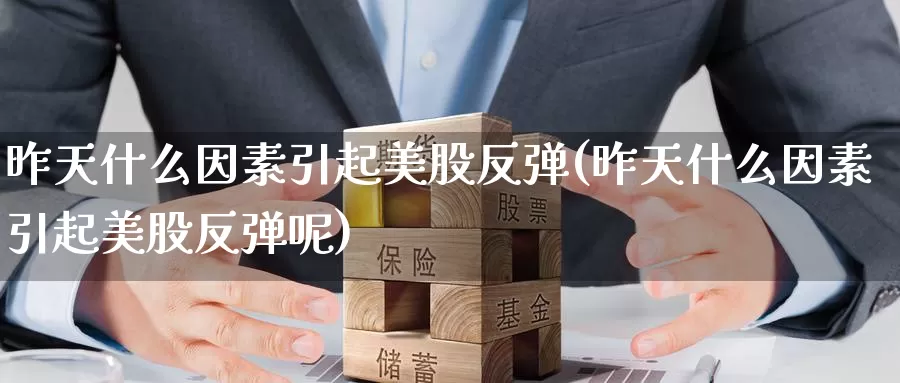 昨天什么因素引起美股反弹(昨天什么因素引起美股反弹呢)_https://www.zzcnk.com_财经_第1张