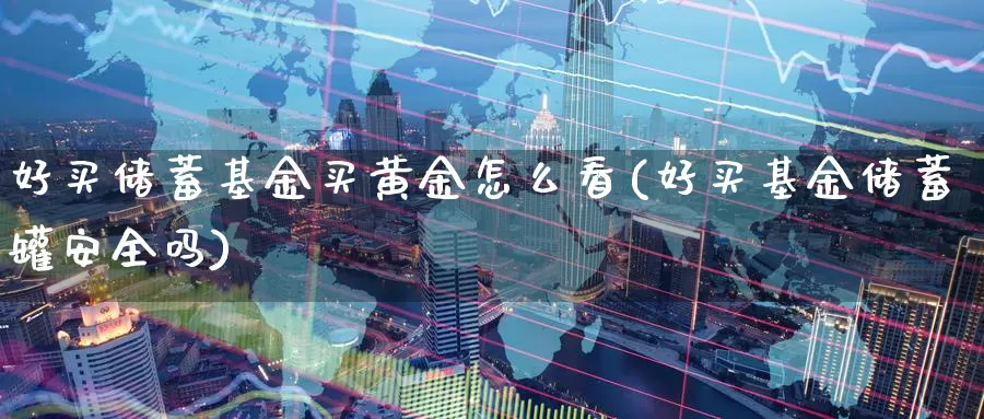 好买储蓄基金买黄金怎么看(好买基金储蓄罐安全吗)_https://www.zzcnk.com_基金_第1张