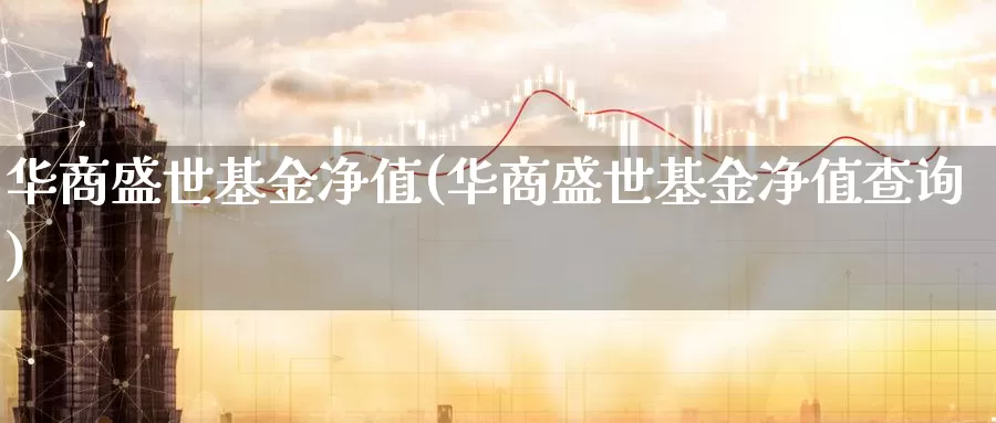 华商盛世基金净值(华商盛世基金净值查询)_https://www.zzcnk.com_理财_第1张