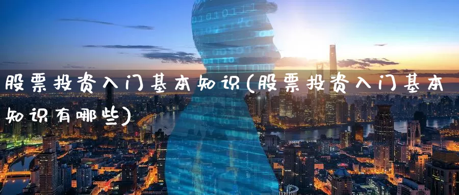股票投资入门基本知识(股票投资入门基本知识有哪些)_https://www.zzcnk.com_股票_第1张