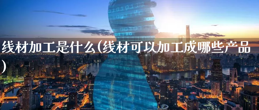 线材加工是什么(线材可以加工成哪些产品)_https://www.zzcnk.com_恒生指数_第1张
