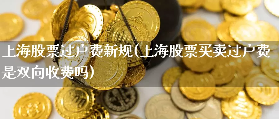 上海股票过户费新规(上海股票买卖过户费是双向收费吗)_https://www.zzcnk.com_恒生指数_第1张