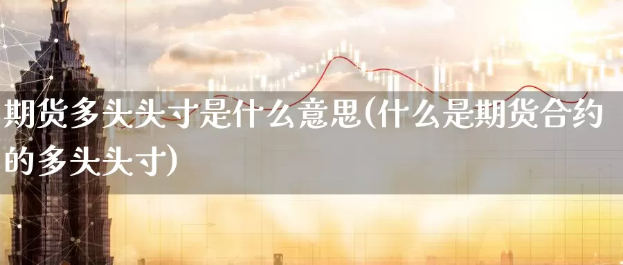 期货多头头寸是什么意思(什么是期货合约的多头头寸)_恒生指数_第1张_国际期货直播室 期货多头头寸是什么意思(什么是期货合约的多头头寸)_https://www.zzcnk.com_恒生指数_第1张