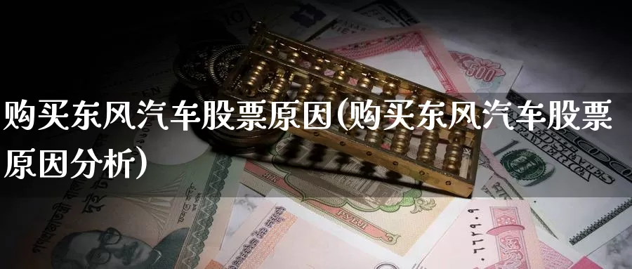 购买东风汽车股票原因(购买东风汽车股票原因分析)_https://www.zzcnk.com_股票_第1张