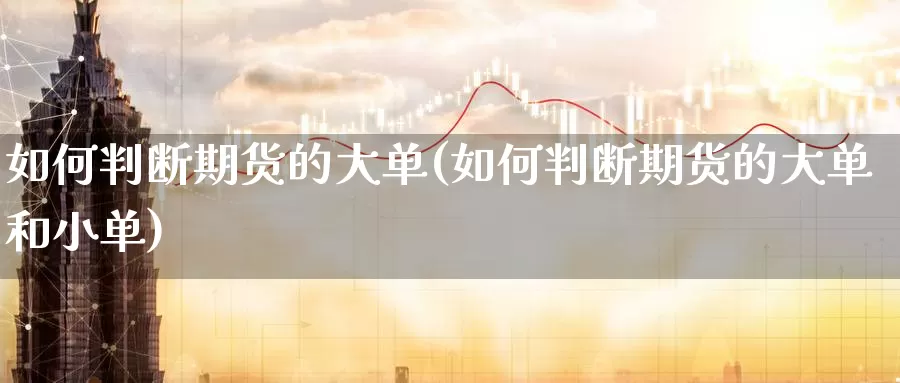如何判断期货的大单(如何判断期货的大单和小单)_https://www.zzcnk.com_纳指期货_第1张