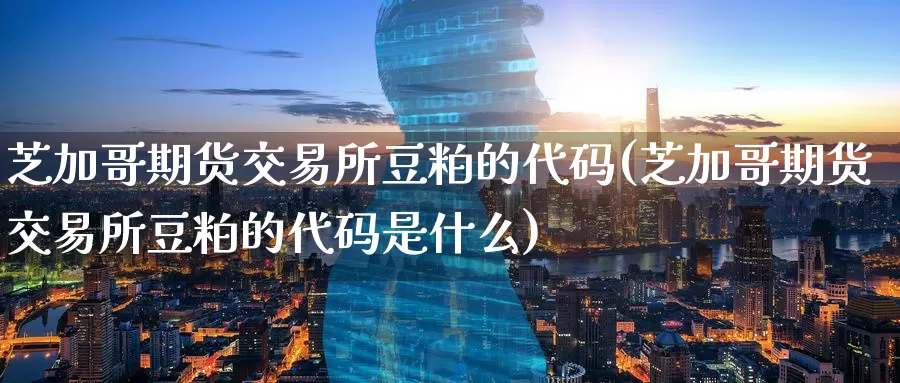 芝加哥期货交易所豆粕的代码(芝加哥期货交易所豆粕的代码是什么)_https://www.zzcnk.com_内盘期货_第1张
