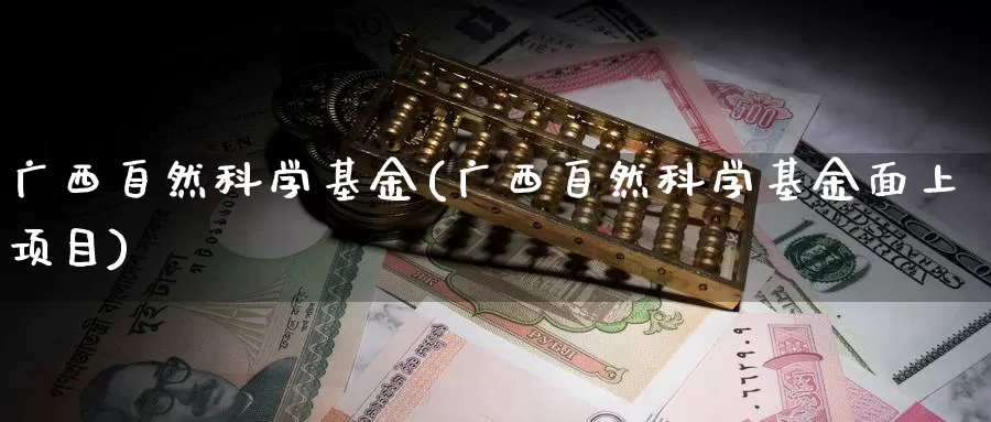 广西自然科学基金(广西自然科学基金面上项目)_https://www.zzcnk.com_期货_第1张
