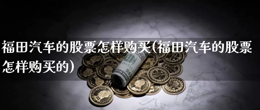 福田汽车的股票怎样购买(福田汽车的股票怎样购买的)_https://www.zzcnk.com_股票_第1张