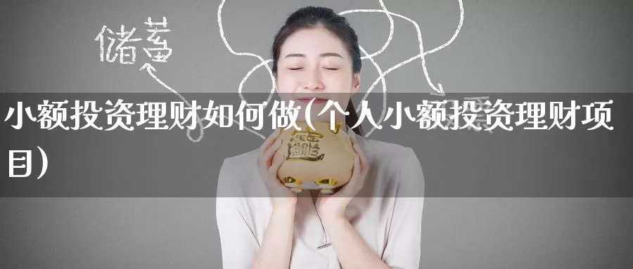 小额投资理财如何做(个人小额投资理财项目)_https://www.zzcnk.com_期货直播_第1张